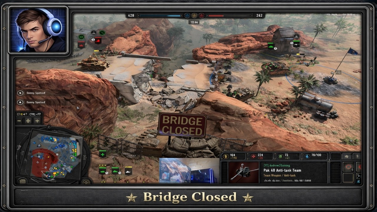 CoH3 - Bridge Closed! | 4 vs 4 | Oasis Depot