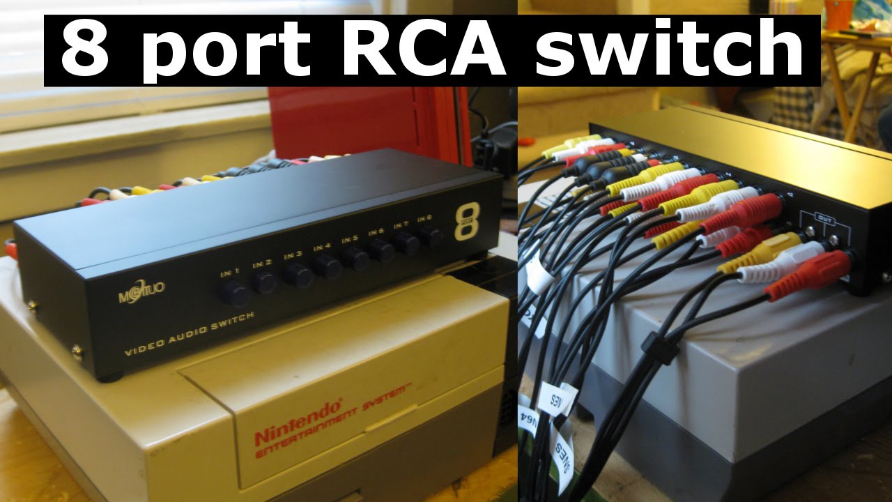 How to hook up multiple video game systems. (MT-VIKI 8 Ports 8-In 1-Out AV RCA Splitter)