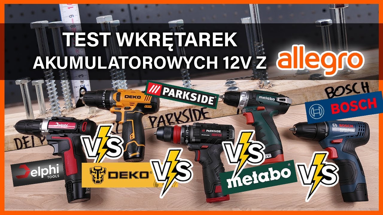 TEST 5 wkrętarek akumulatorowych 12 V | Delphi vs Deko vs Parkside vs Metabo vs Bosch (2025)