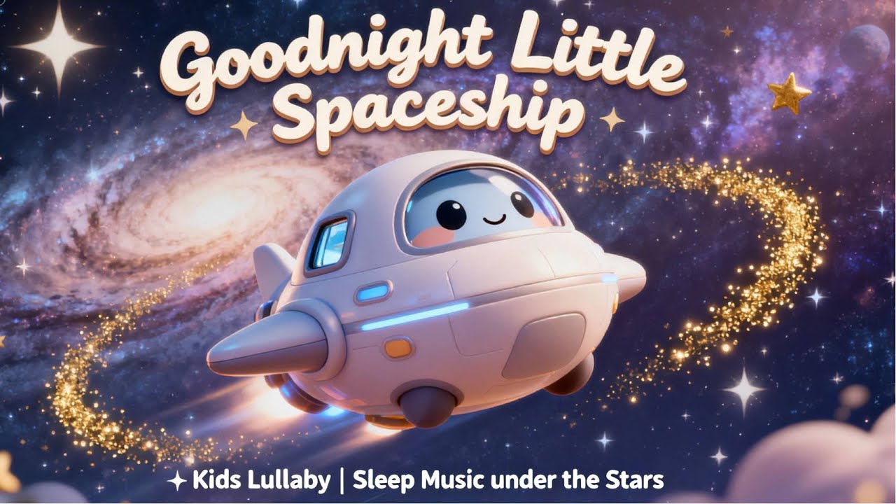 Goodnight Little Spaceship 🚀 | Kids Lullaby | Sleep Music under the Stars