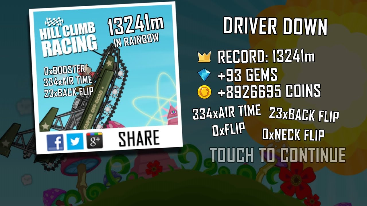 Hill Climb Racing Super Offroad in Rainbow 13241m