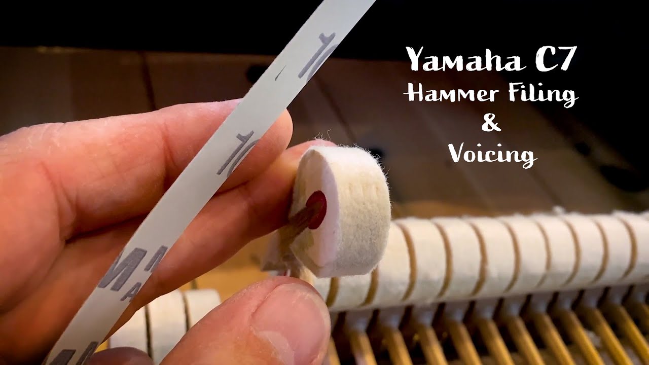 Yamaha C7 Hammer Filing & Voicing