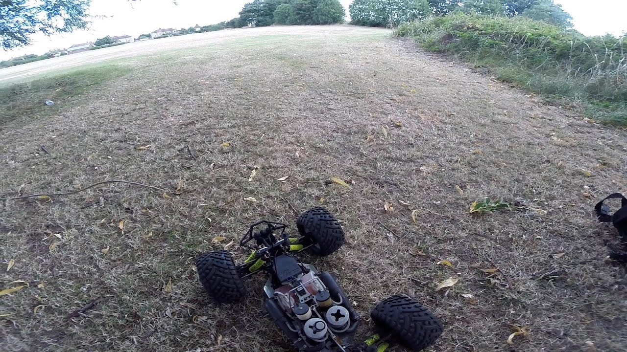 HotBodies Lightning GTX2 Twin Engine RC Car In a MASSIVE FIELD!