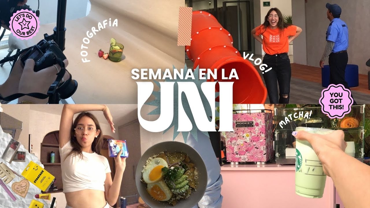 UNA SEMANA EN DISEÑO GRÁFICO 🍵✨parciales, iniciando finales, eventos de la uni, matcha y más 🏫