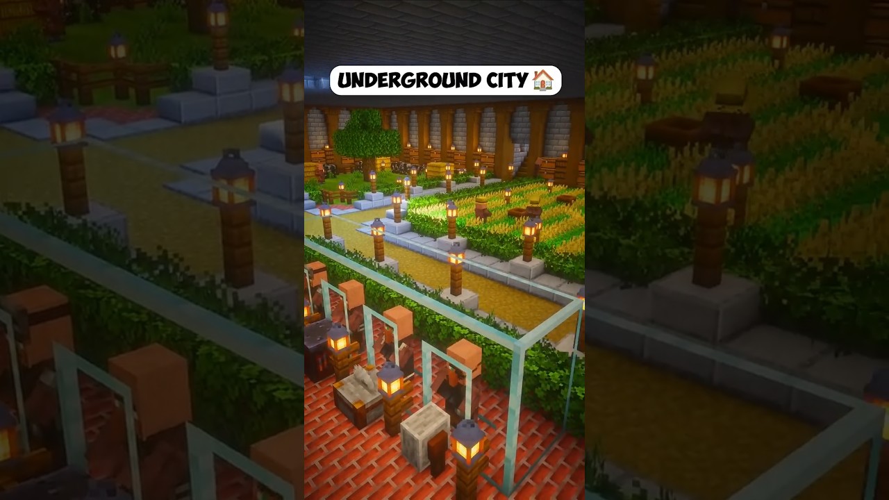 Minecraft Underground City Tutorial 🏡 How to Build #minecraft