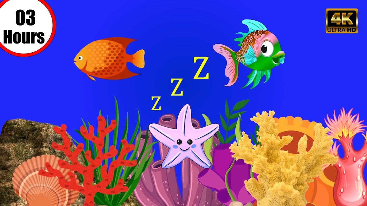 Baby Lullaby🐟Soothing fishes🐟Calming Undersea Animation🐟Aquarium #lullaby #babies #sleepsong #music