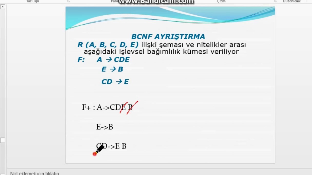 BCNF - 3NF AYRIŞTIRMASI / DATA BASE NORMALİZATİON