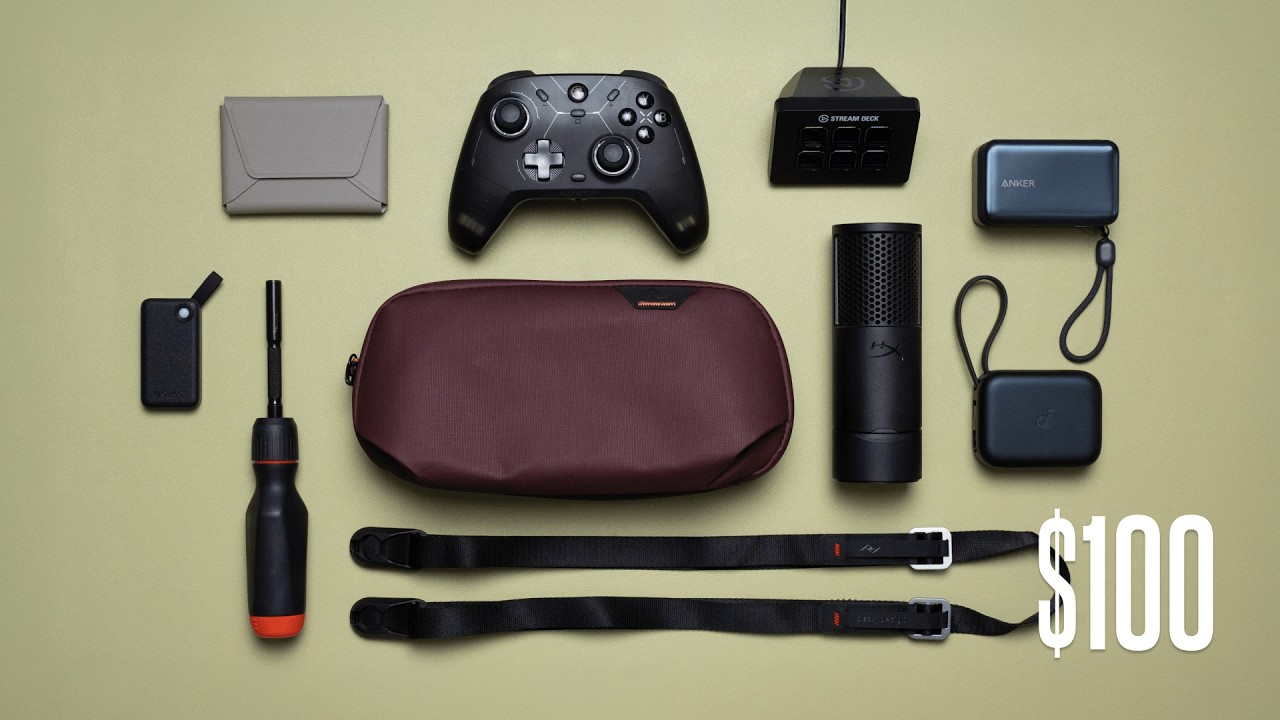 Лучшие подарки для техники до 100 долларов | Tech Pouch Peak Design, HyperX SoloCast 2, Anker Nan...
