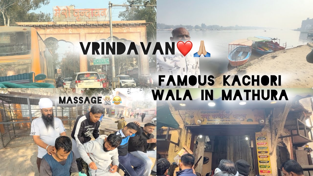 Vrindavan temples❤️🙏🏼famous kachori wala