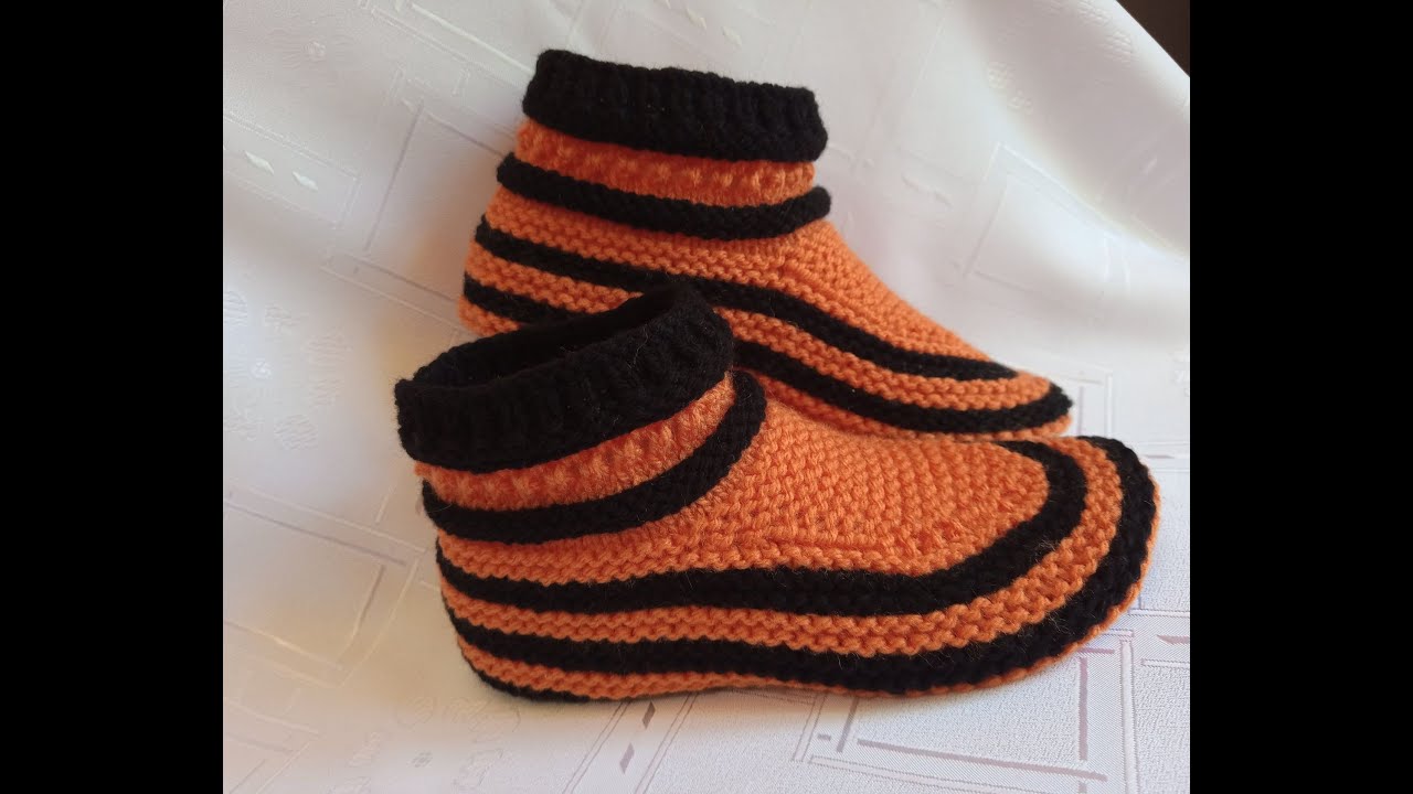 Плетени Терлици - Чорапи 24 (Knitted Slippers) (Тапочки спицами) (Patik) (Pantufas passo a passo)