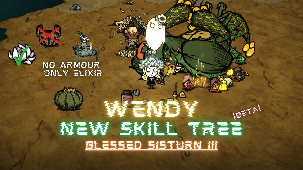 Wendy the Drunk Beats Dragonfly?! | Wendy New Skill Tree - Don't Starve Together [BETA]