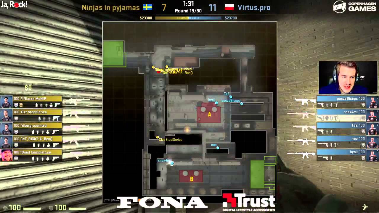 Virtus.pro vs Ninjas in Pyjamas de_train | CPH Games FINAŁ | komentuje izak