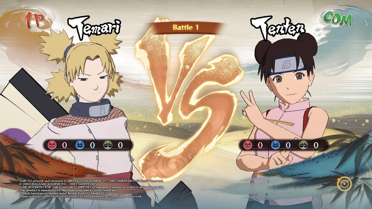 CHUUNIN BATTLE: TEMARI VS TENTEN PART 1