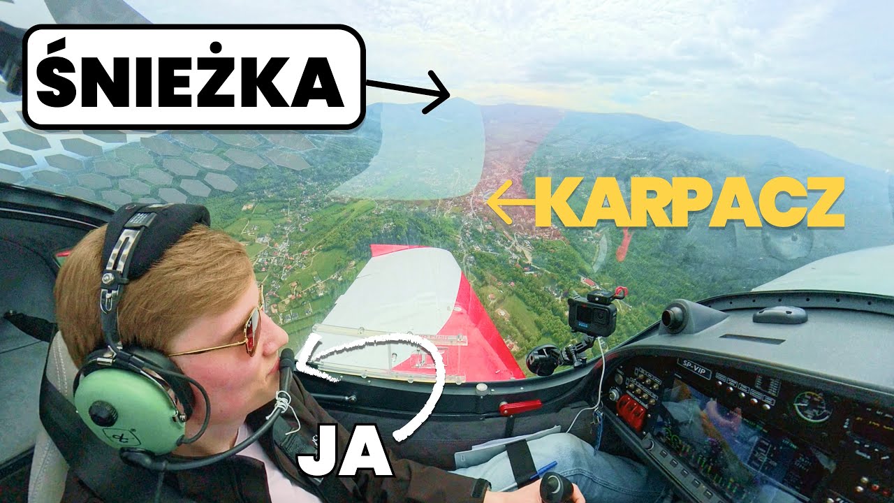 Lot nad Śnieżką 🏔️ Jelenia Góra, Karpacz z samolotu | Viper SD4