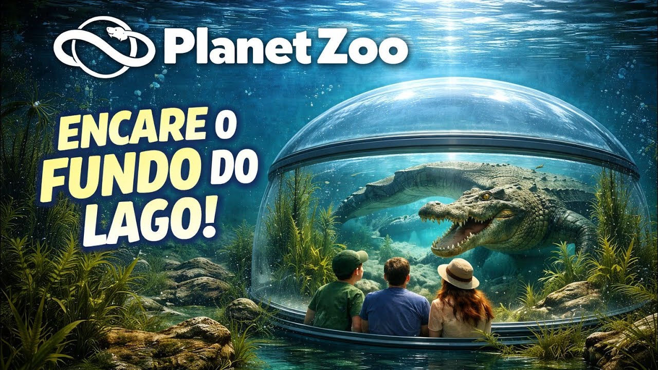 PlanetZoo PS5 | ISSO FICOU GIGANTE 😱🐊 | Maior Recinto do Planet Zoo + Domo Subaquático
