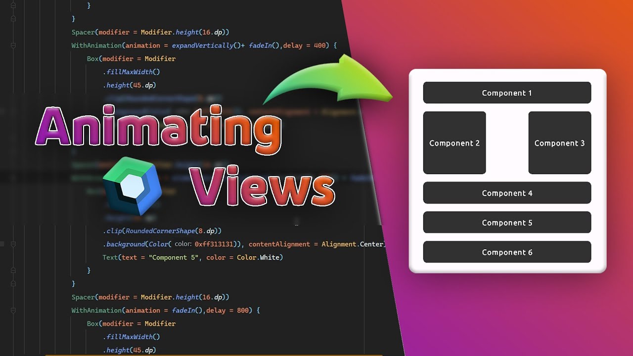 Ui Master: How to show components with animation in jetpack compose?