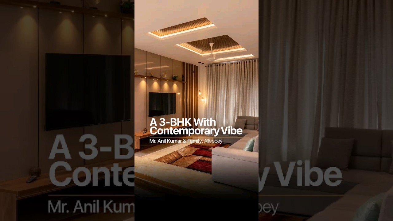 A 3BHK Home Interiors With Contemporary Vibes | D'LIFE Interiors