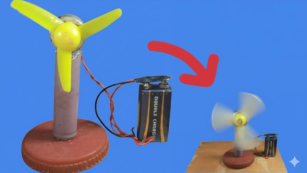 How To Make a DC Fan With a Battery 