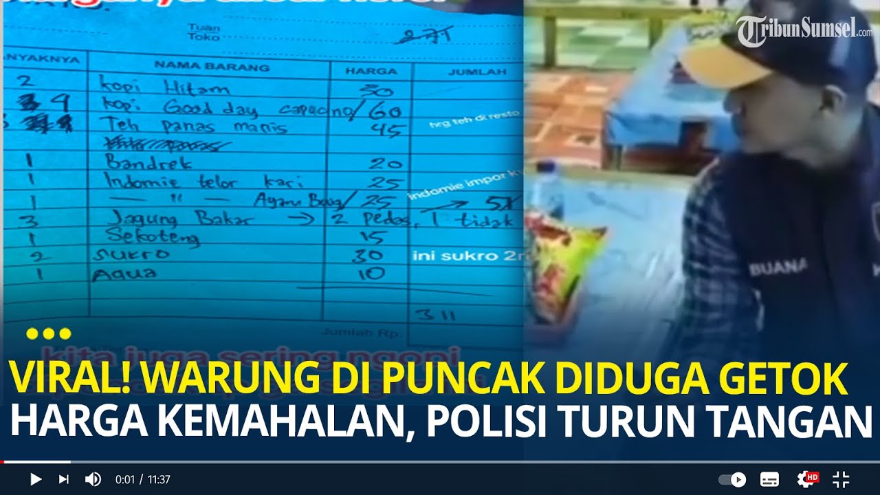 Viral! Warung di Puncak Diduga Getok Harga Kemahalan, Pengunjung Kapok, Polisi Turun Tangan