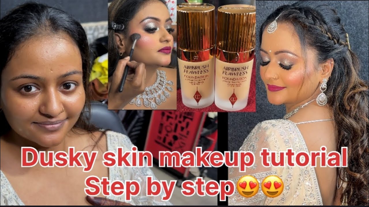 Summer me dusky skin par HD party makeup kaise kare😍😍ll long lasting sweat proof waterproof Make ❤️
