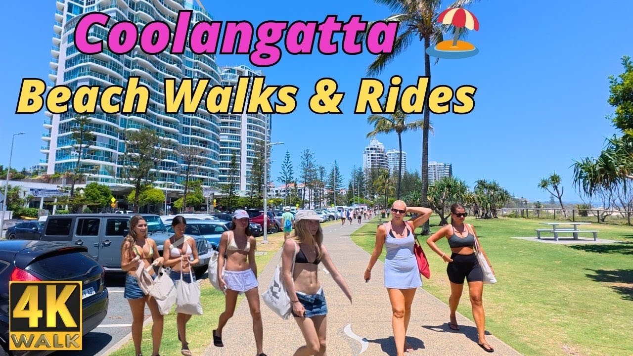 Coolangatta Gold Coast Australia 🇦🇺 4k Beach Walks & E Scooter Rides