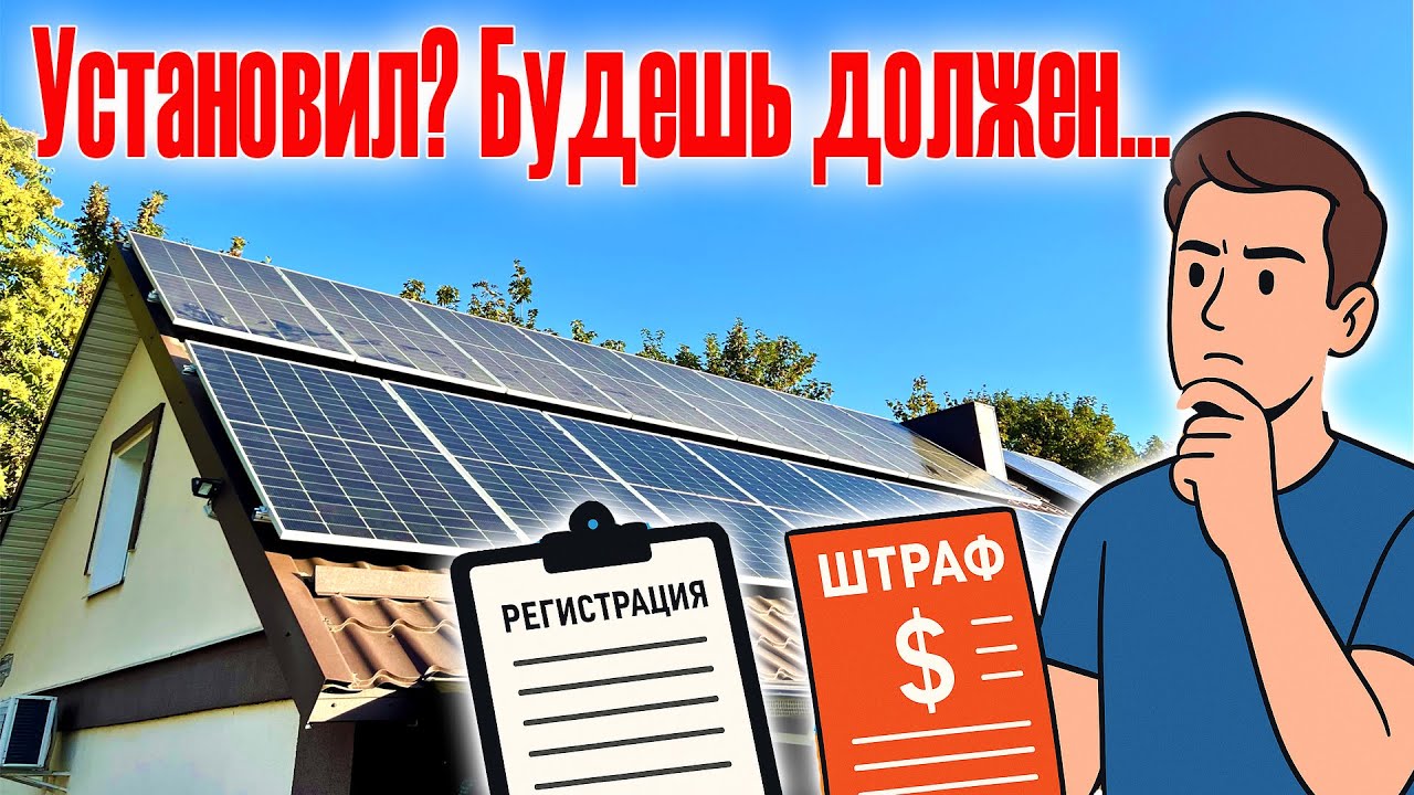 Солнечные панели РЕГИСТРАЦИЯ или ШТРАФ? ОБЛЕНЕРГО АТАКУЕТ!