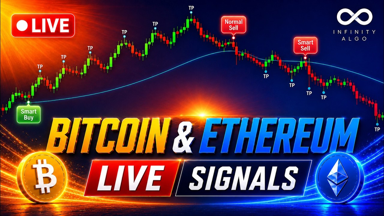 🔴 LIVE Bitcoin BTC & Ethereum ETH Signals | 5-Min Chart 24/7