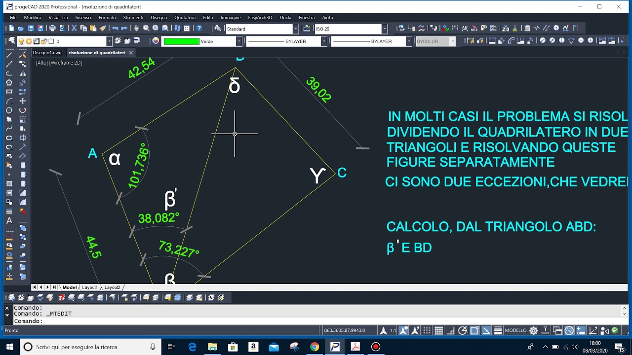 Risoluzione di un quadrilatero