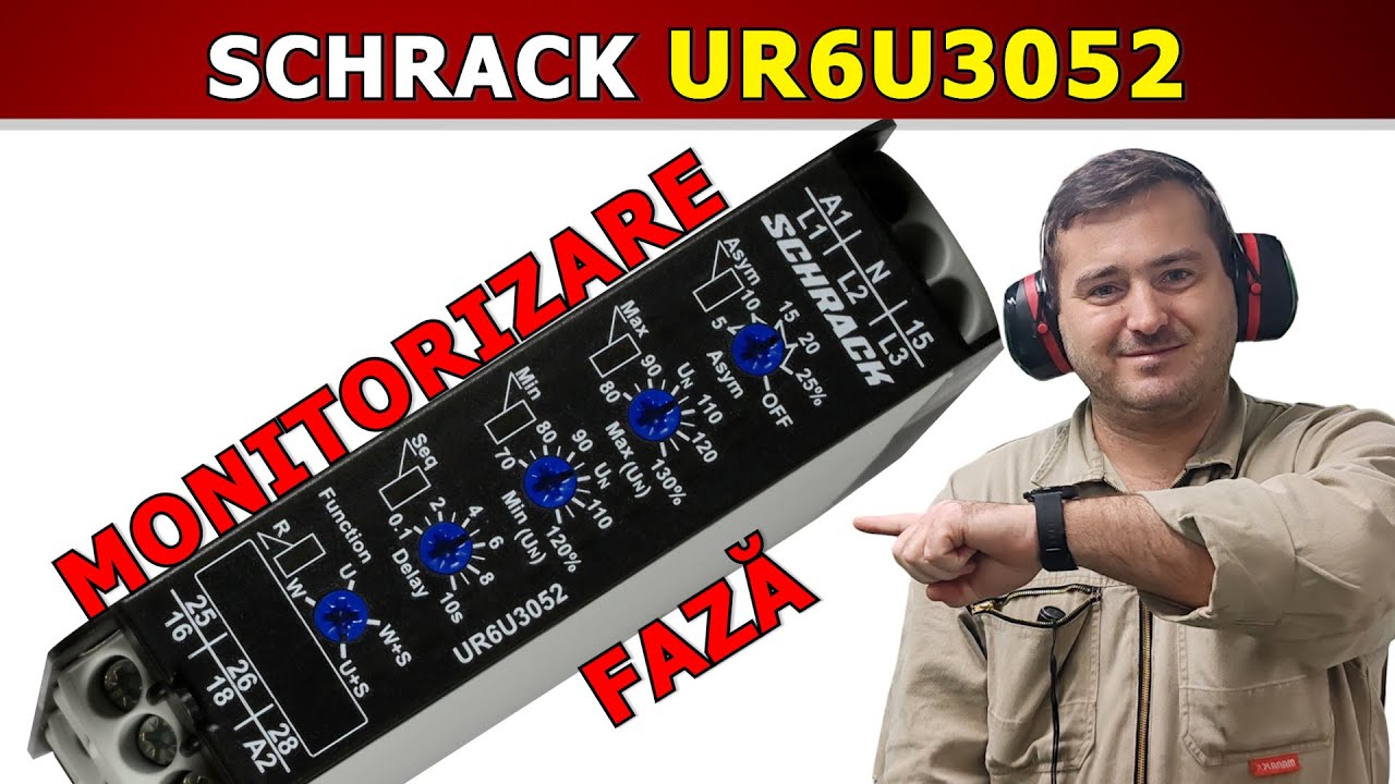 Releu Monitorizare Faze Schrack UR6U3052 + setări