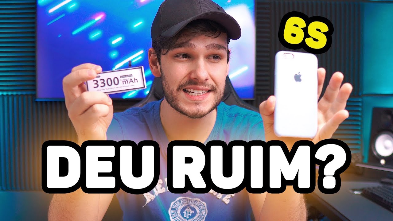 TROQUEI A BATERIA DO IPHONE 6S por UMA MUITO MAIOR