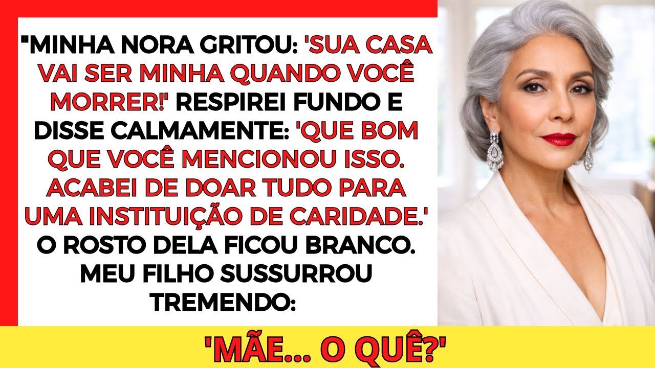 Doei minha herança inteira quando minha nora gritou que ia ficar com tudo e então...