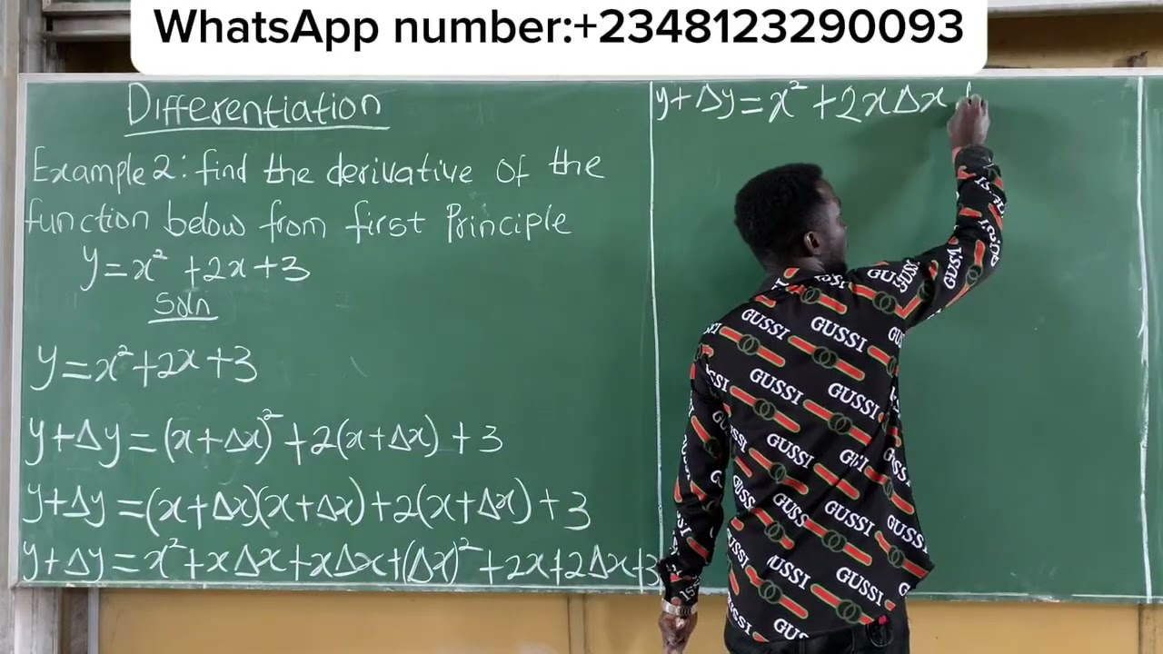 How to find the derivative of a quadratic equation from first principle #mathematics #calculus #