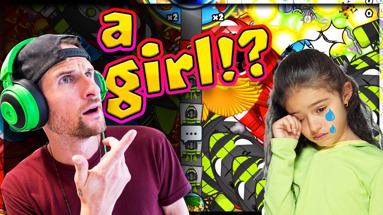 Bloons TD Battles  ::  BEATING A GIRL!?    Ninja vs Super Monkey