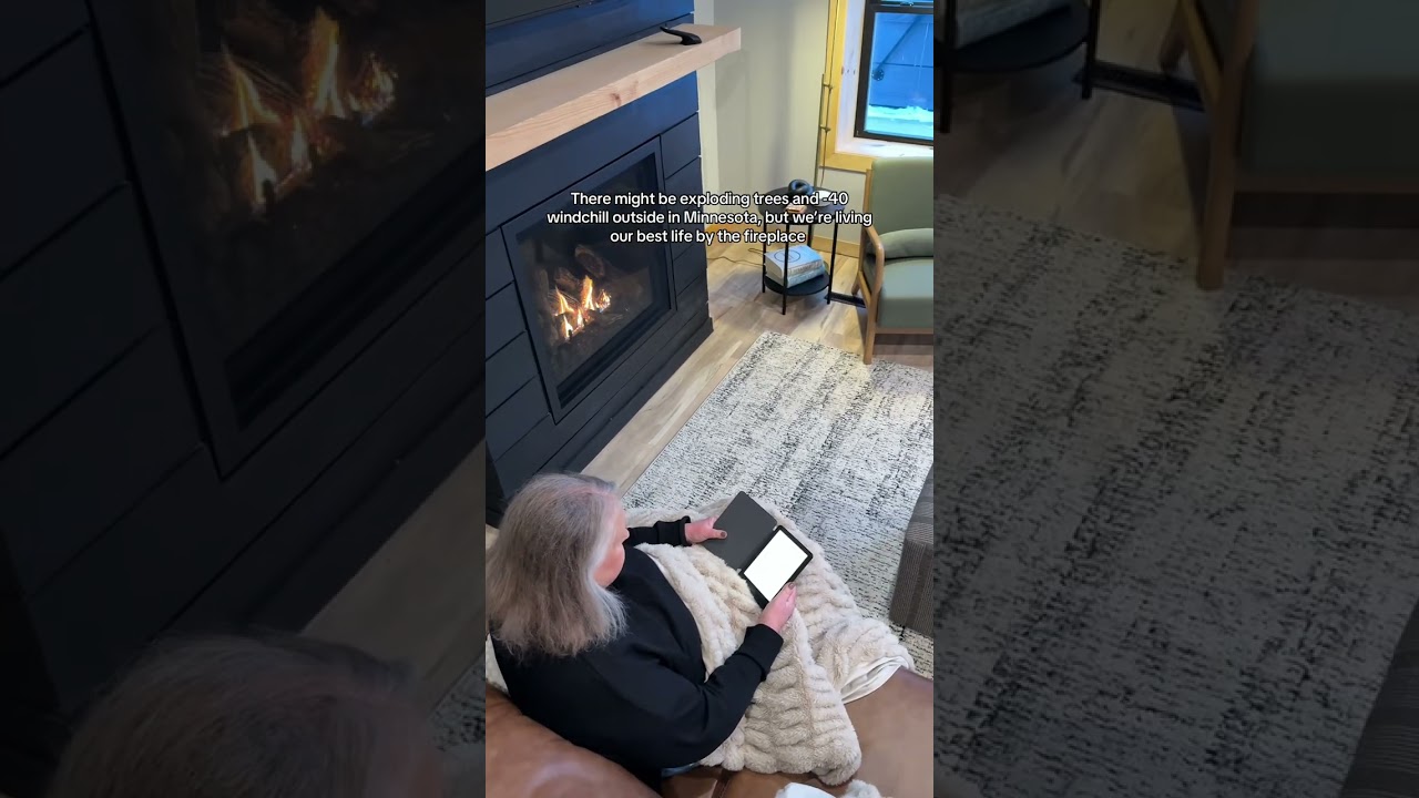 Cozied up by the fireplace with a good book is where you’ll find us✨ 