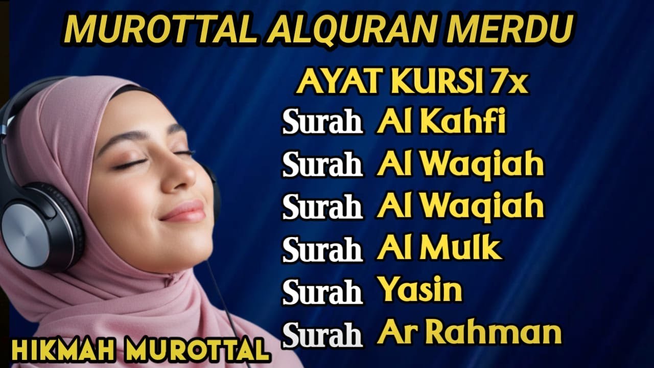Tilawah Pagi Berkah!! Ayat Kursi, Al-Kahfi, Al-Waqiah, Al-Mulk, Yasin, Ar-Rahman - Teks Arab & Arti