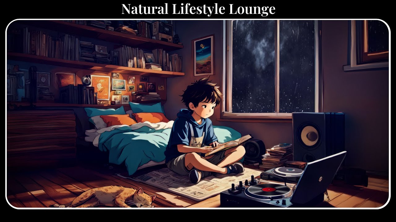 Midnight Study Session: Ambient Lofi Music & Rainy Window Atmosphere | Focus & Calm