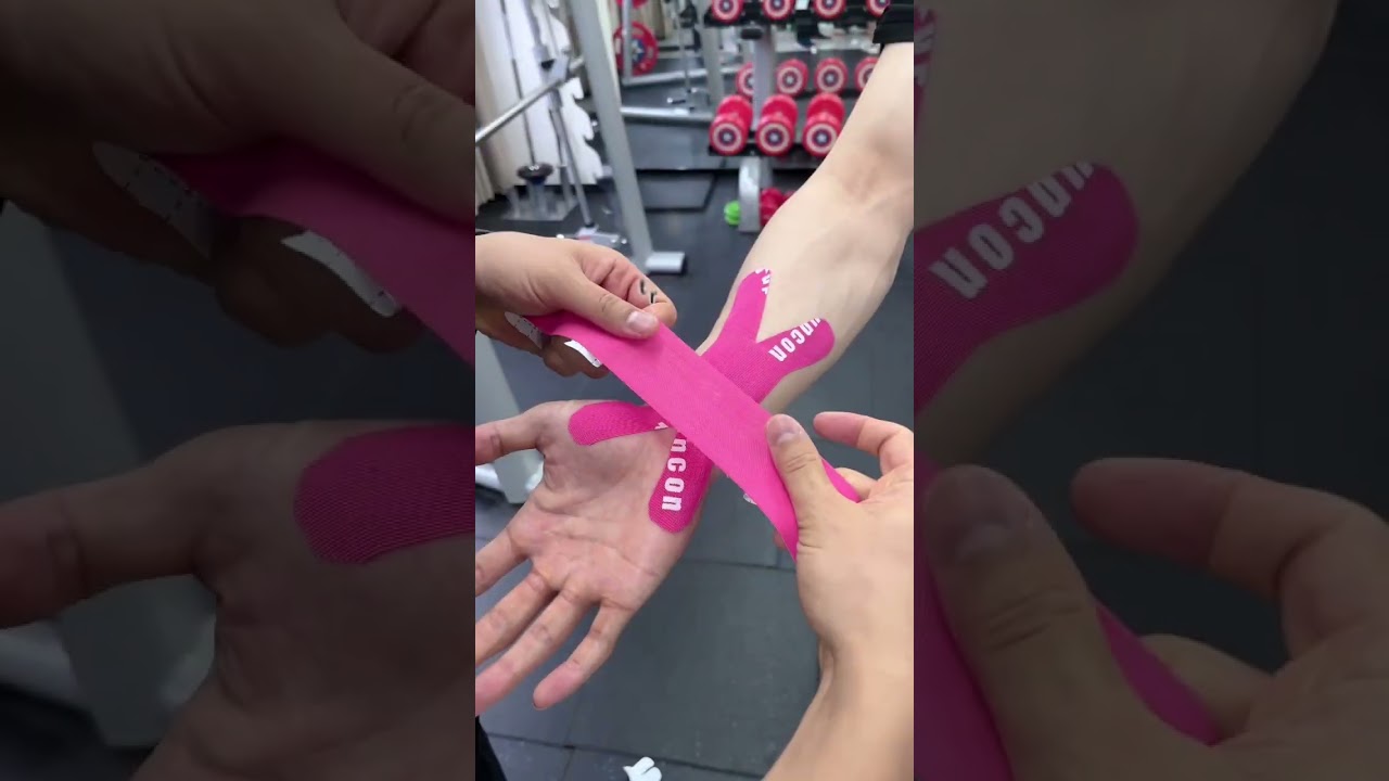 Carpal tunnel pain caused by overuse of the wrist at work can be relieved by using kinesiology tape.