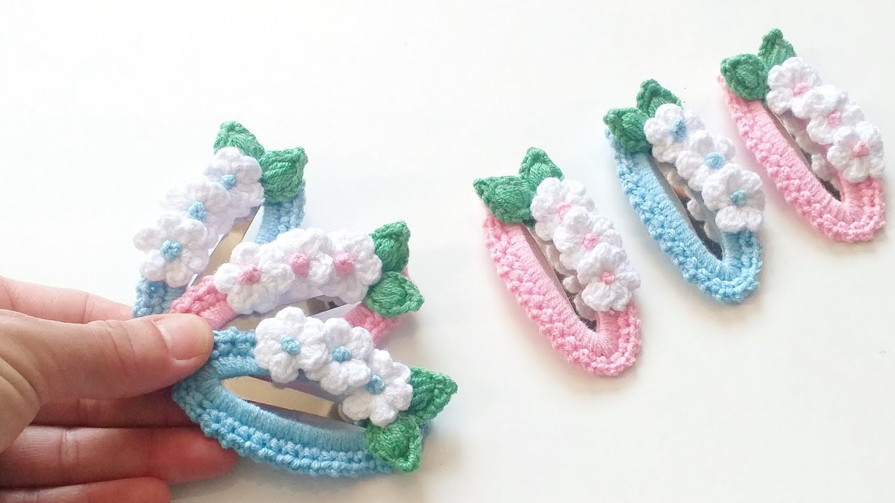 👉 PUFF PUFF🌼ÇİÇEKLİ ÖRGÜ TOKA YAPIMI /PUFF FLOWERS CROCHET HAIR CLIPS 👉SUBTİTLED