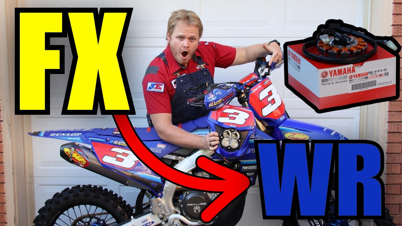 Переделка YZ450FX в WR450F: как добавить фару и статор для ночной езды