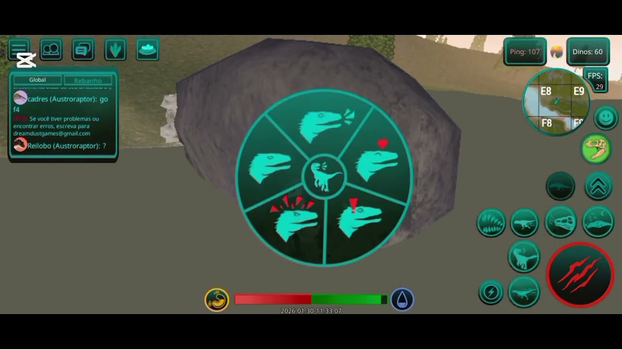 Jogando com o aostroraptor no The cursed isle kk