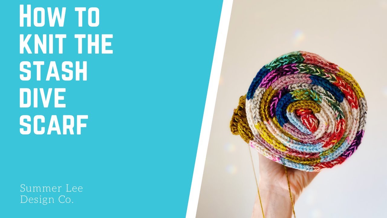 How to Knit a Striped Tube Scarf | Stash Dive Scarf Tutorial | Summer Lee Design Co.