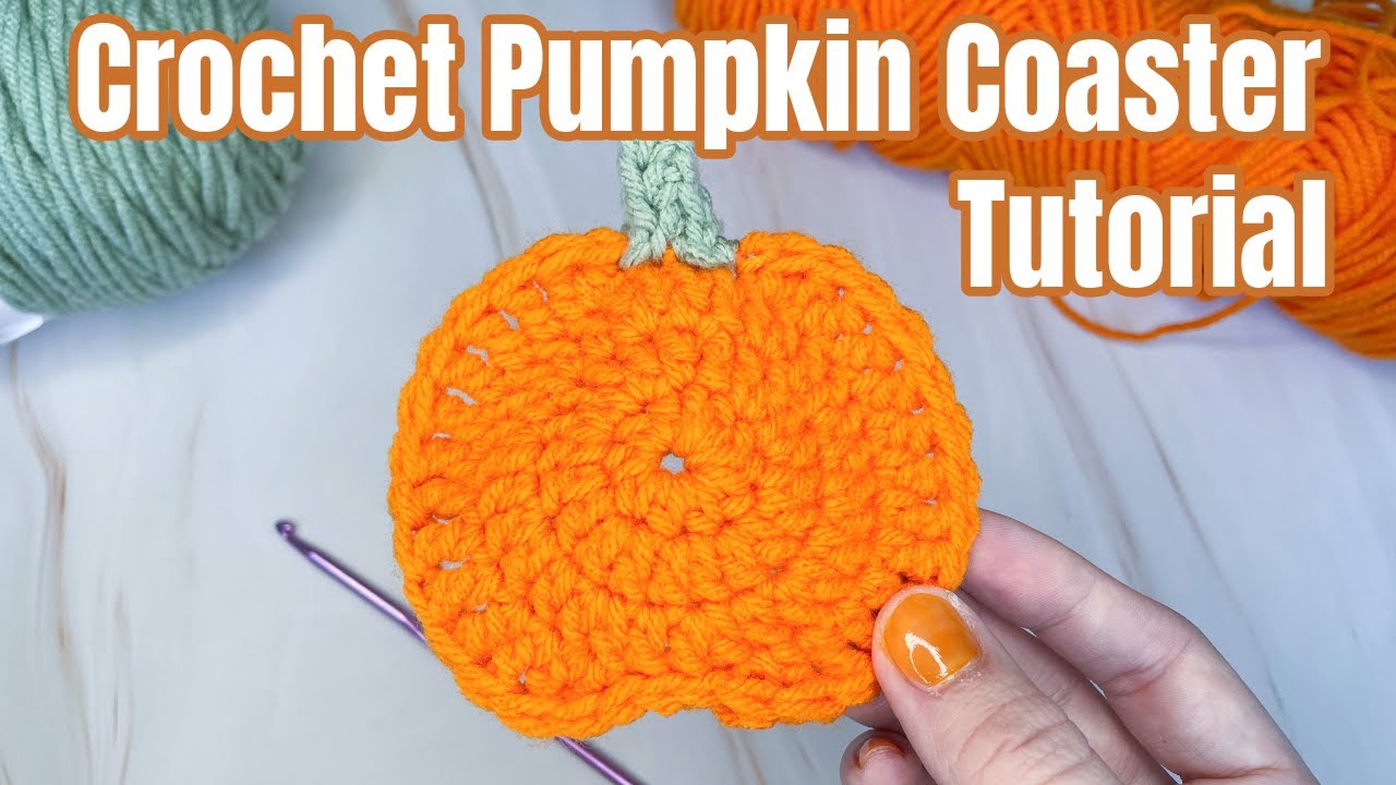 Crochet Pumpkin Coasters Tutorial | Beginner Friendly