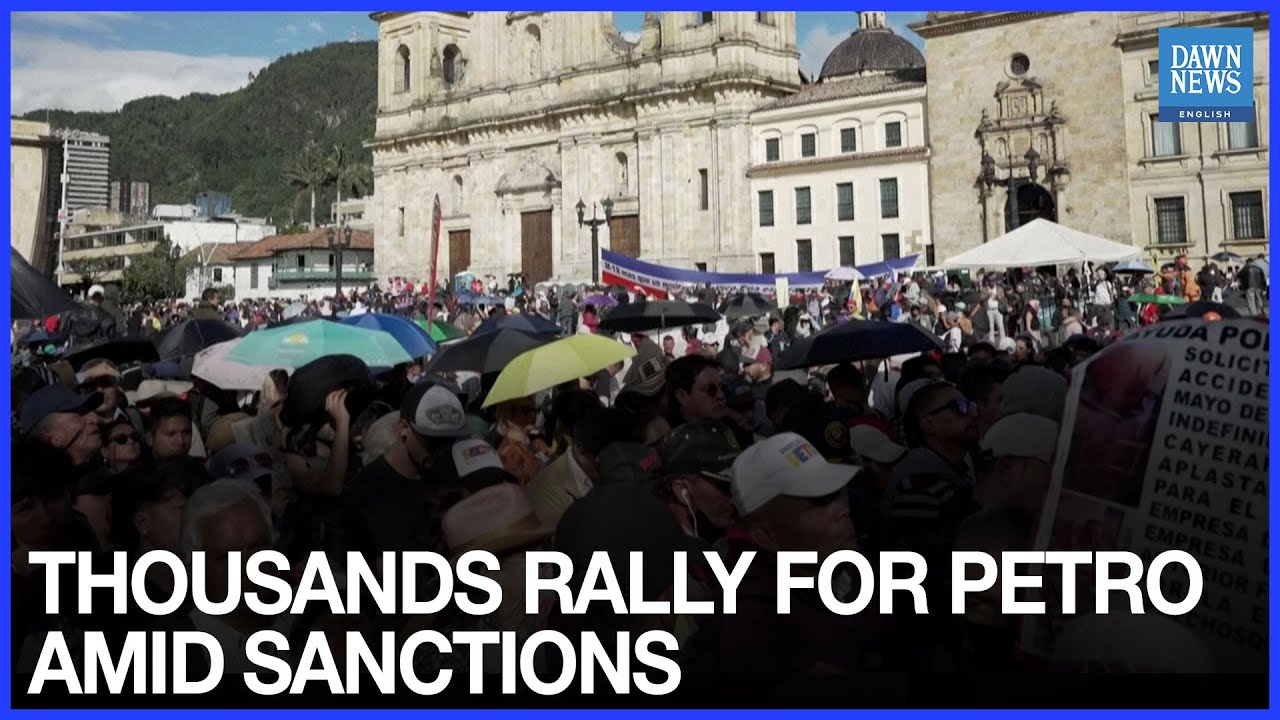 Thousands Rally in Bogotá to Support Petro After U.S. Sanctions Escalate Tensions