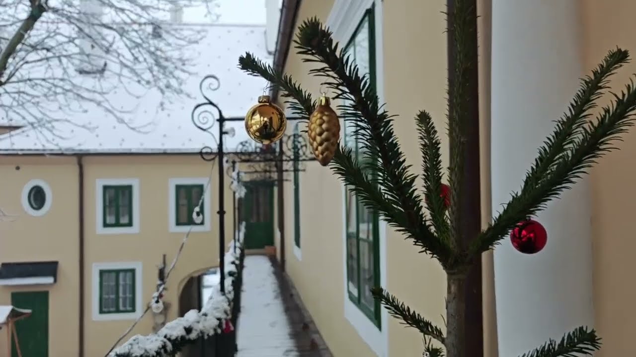 Kastieľ v Modre a historická záhrada pod snehovou prikrývkou