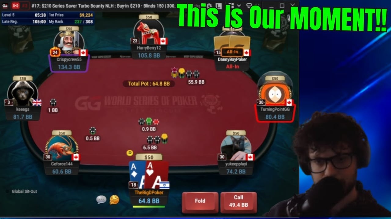 Невероятное выступление на турнире WSOP Ring Event!! Победа в серии за $210!