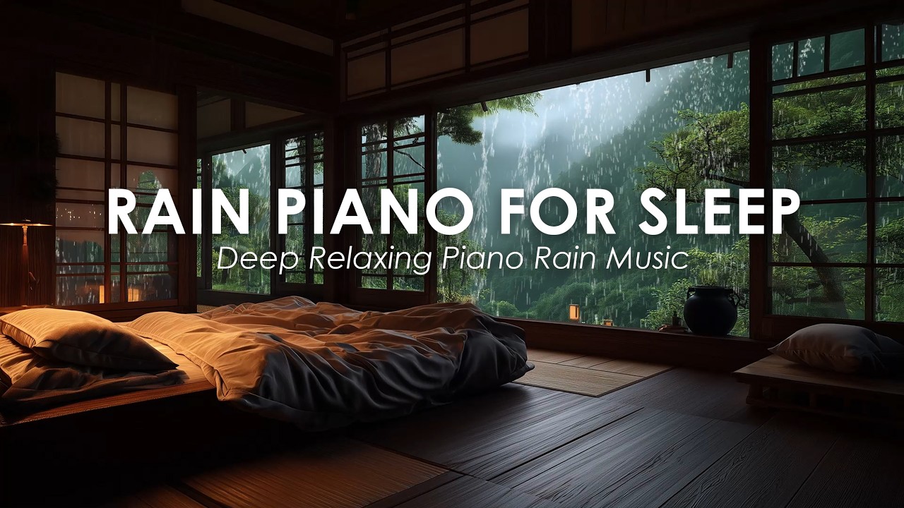 Rain Piano Music for Deep Sleep, Anxiety Relief and Gentle Night Relaxation