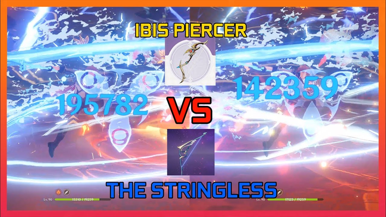 R5 Ibis Piercer VS R5 The Stringless Comparison Childe C0 | Genshin Impact New Weapon