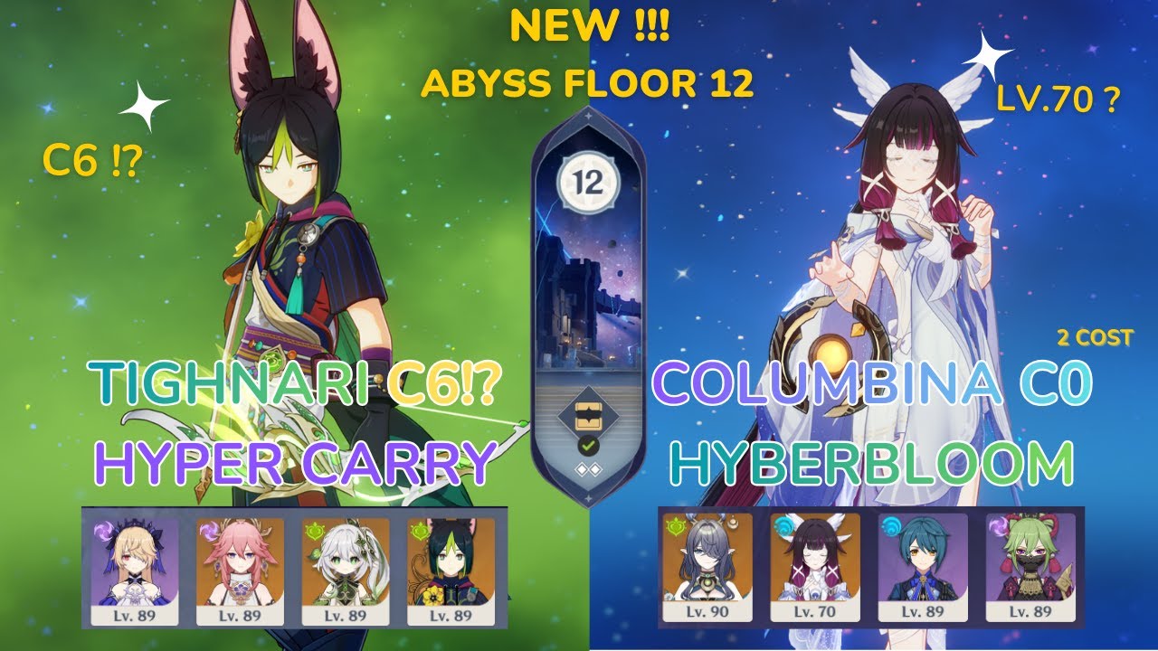 New Abyss 12 I Tighnari C6 & Columbina C0 I Genshin Impact Luna 4 (6.3)