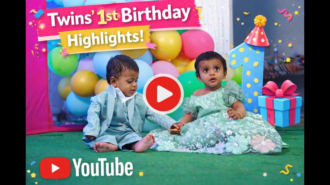 Kishi & Krish Twins Birthday Highlights 