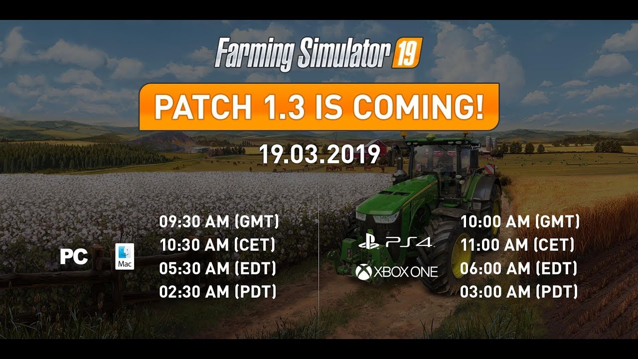 FS 19 Patch 1.3 Release Date!!!